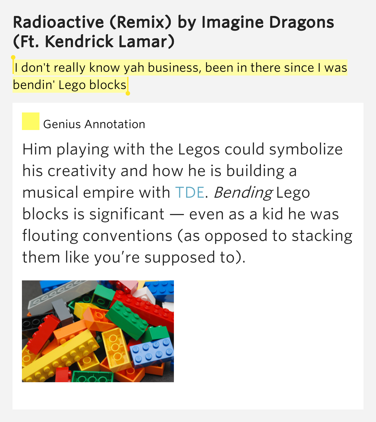 Imagine Dragons Radioactive Lyrics Kendrick Lamar