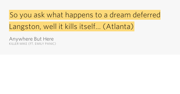 So you ask what happens to a dream deferred /.. – Anywhere But Here