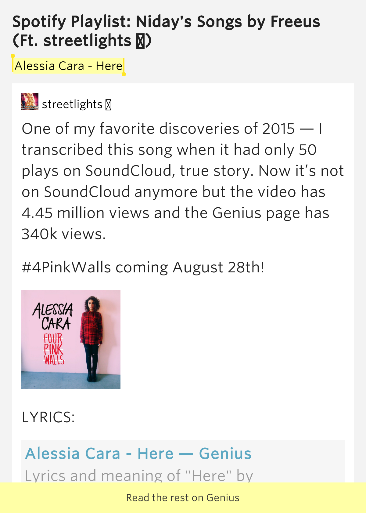 Image Result For Alessia Cara On Spotify Image Result For Alessia Cara On Spotify