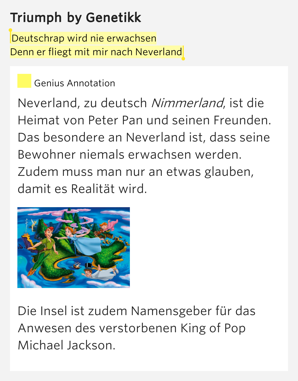 Neverland Deutsch