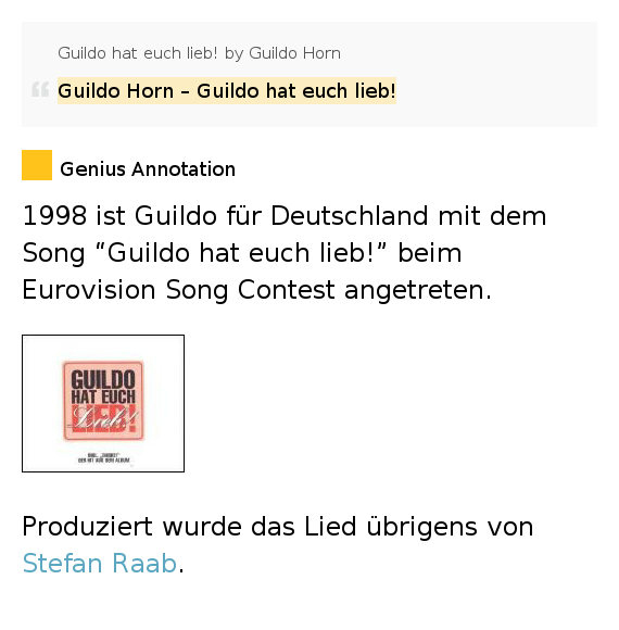 Guildo Horn Guildo hat euch lieb! Guildo hat euch lieb!