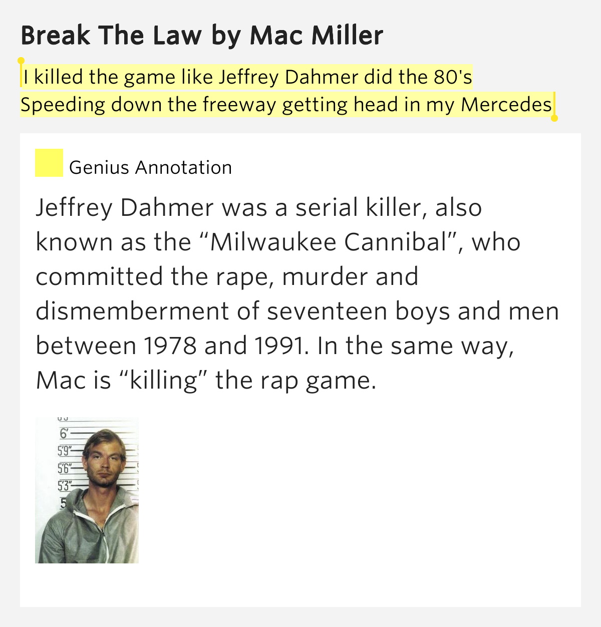 jeffrey dahmer song lyrics DrBeckmann