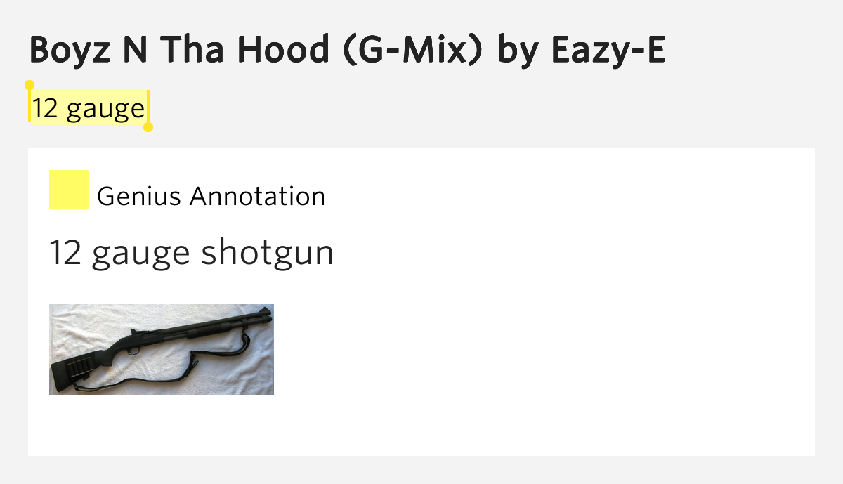 12 gauge Boyz N Tha Hood (GMix) by EazyE