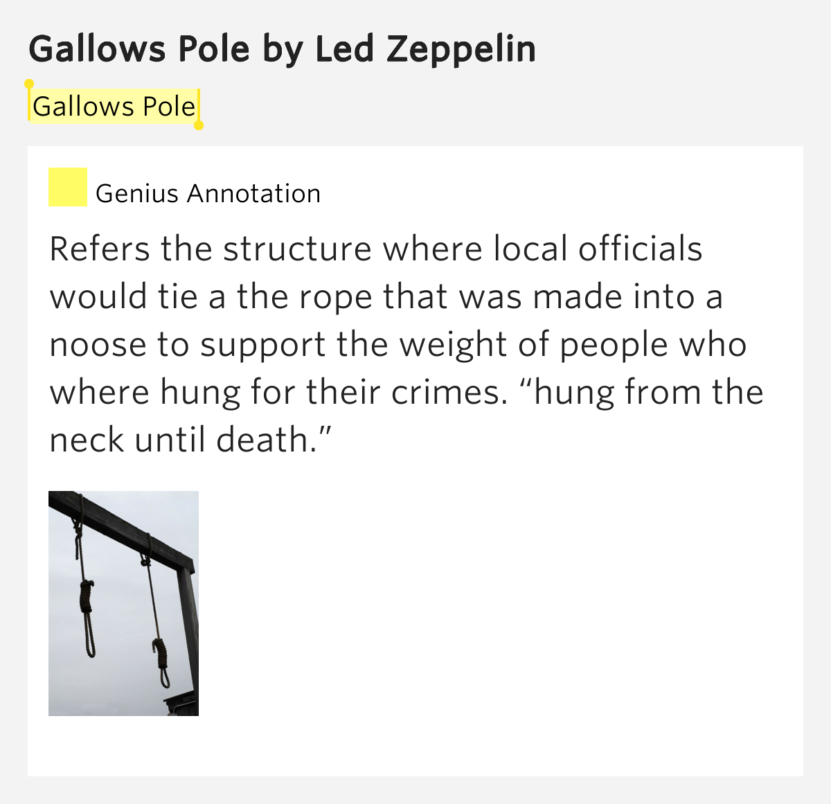 Gallows Pole Gallows Pole by Led Zeppelin