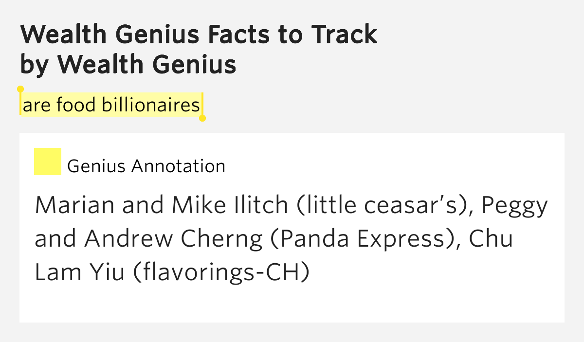 Are food billionaires Billionaire Facts to Track by Wealth Genius