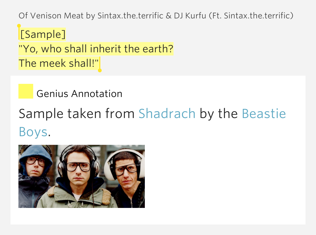 The Meek Shall Inherit Lyrics