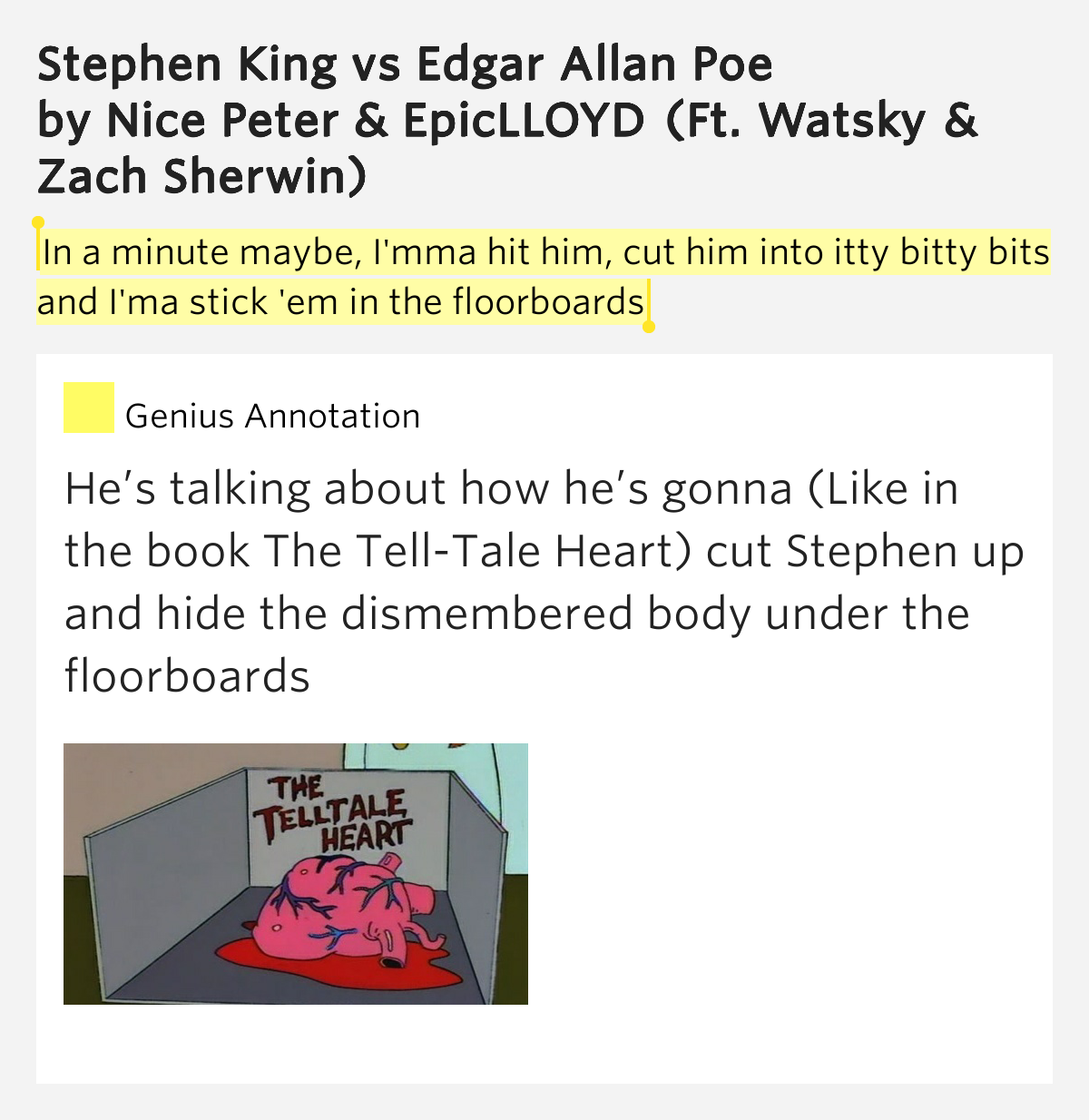 In a minute maybe, I'mma hit.. Stephen King vs Edgar Allan Poe