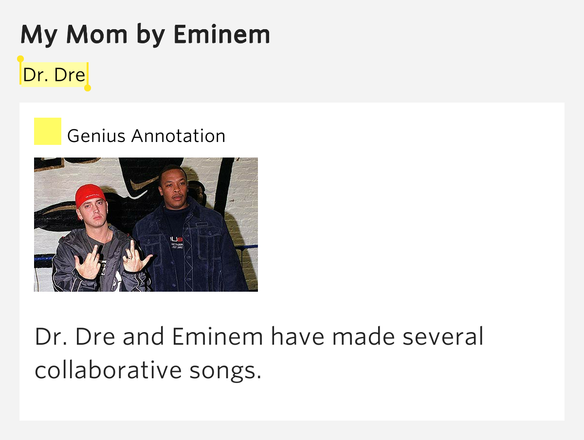 Dr. Dre My Mom by Eminem