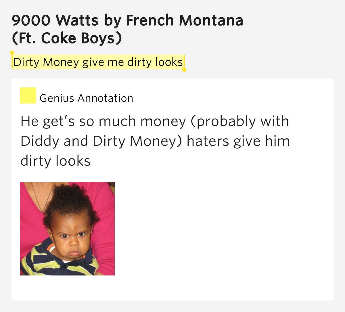 Dirty Money give me dirty looks 9000 Watts by French Montana