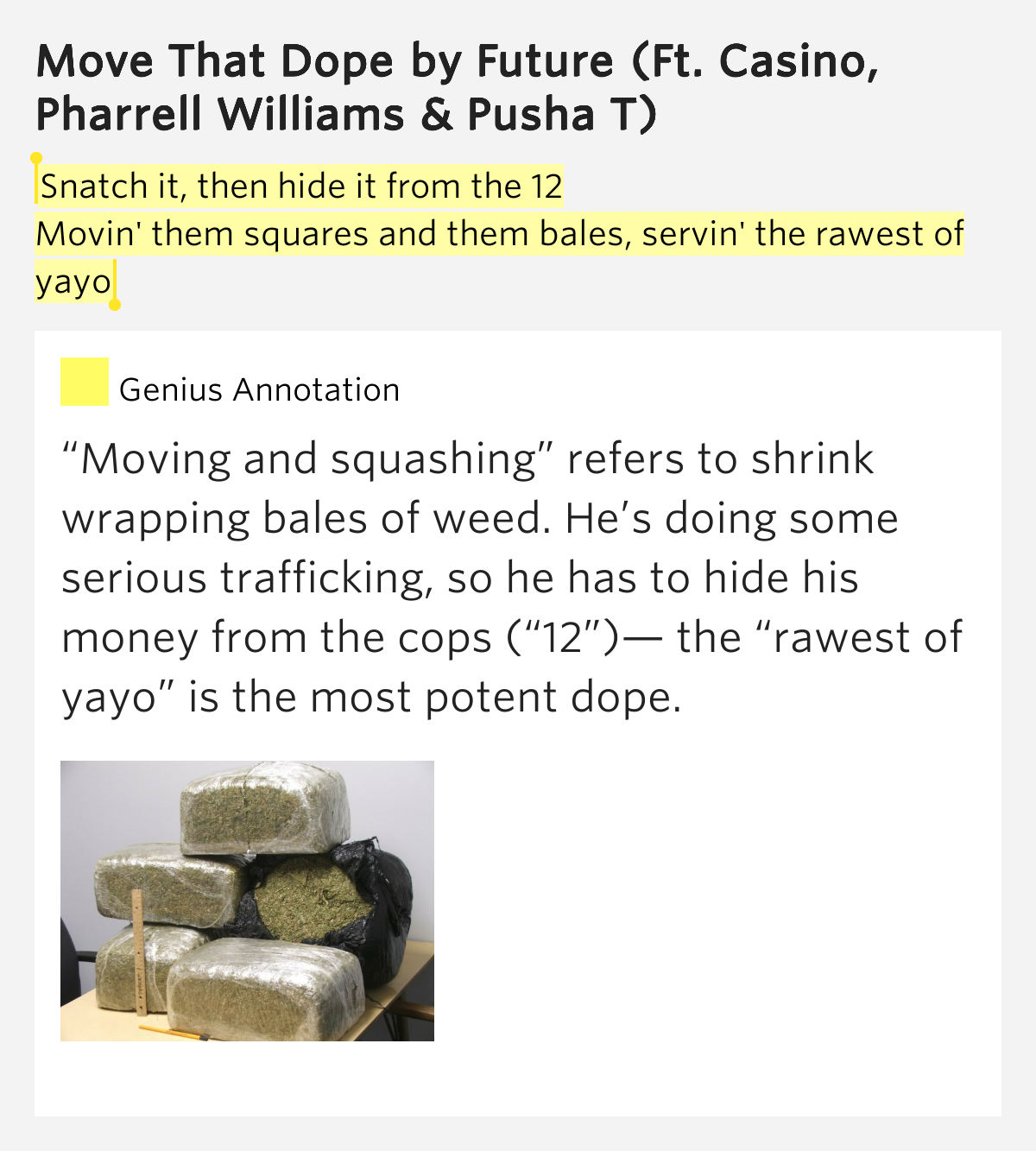 Future ft. pharrell pusha t & casino