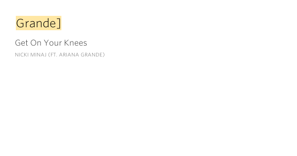 Get On Your Knees Lyrics