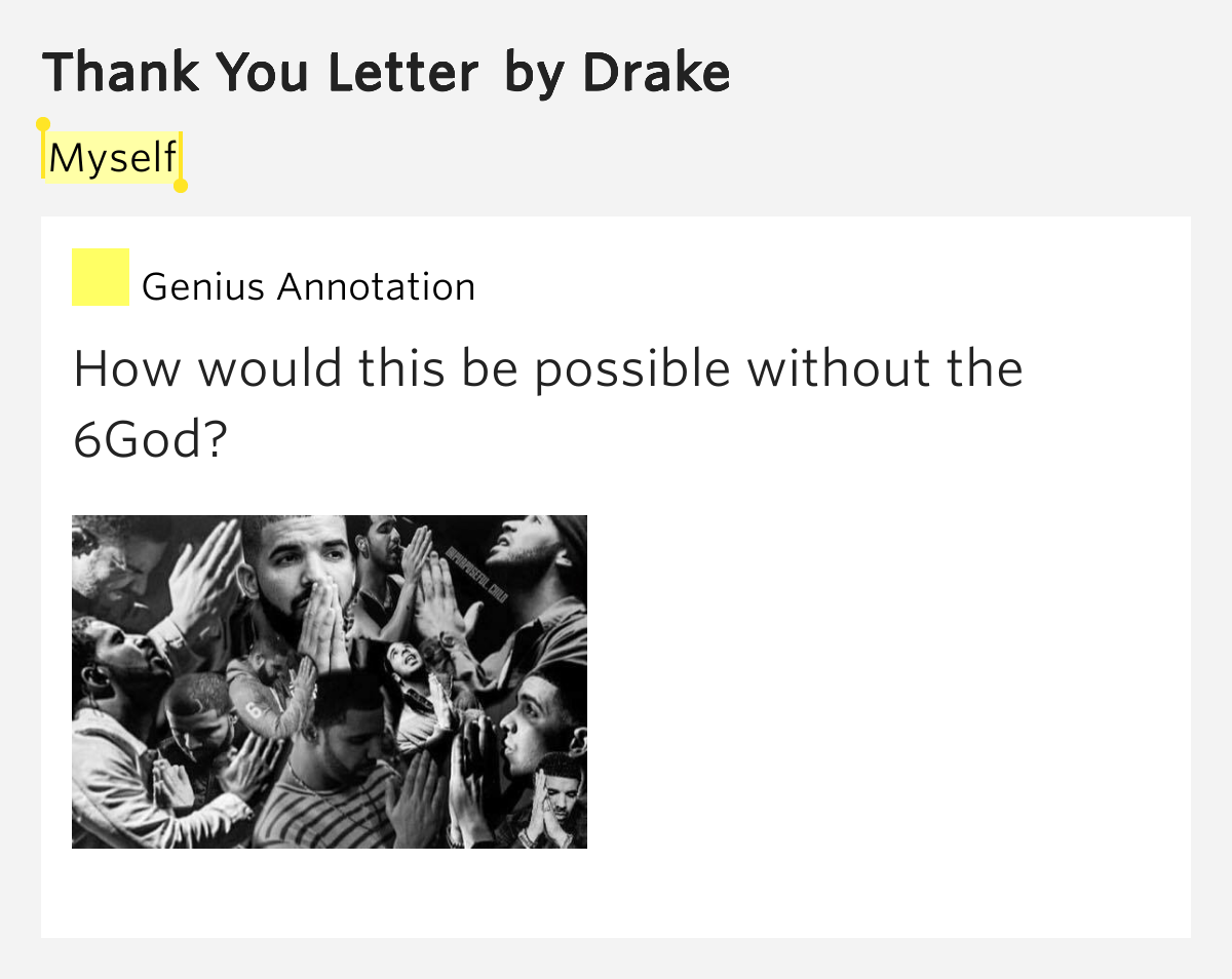 Myself Thank You Letter Lyrics Meaning