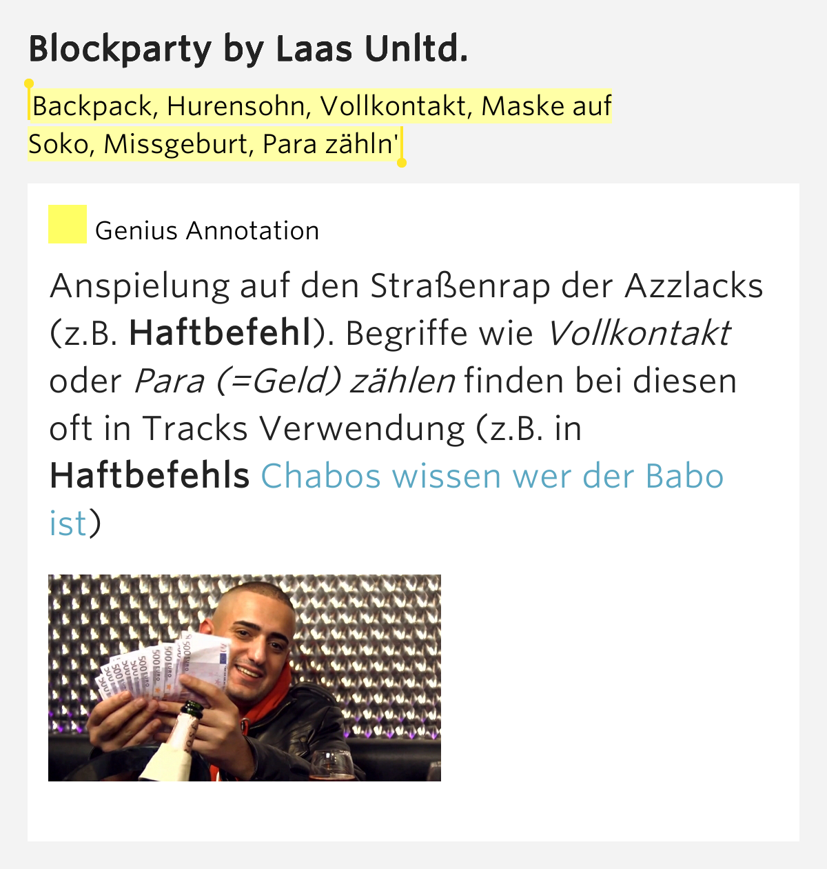 Haftbefehl Chabos Wissen Wer Der Babo Ist Text