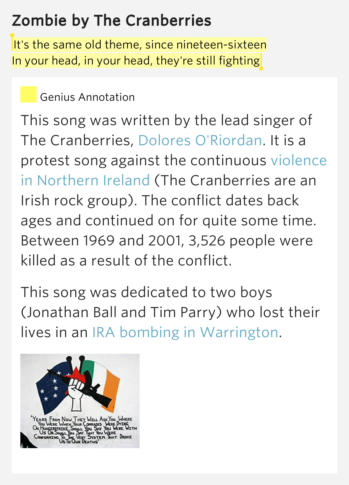 It's the same old theme, since / In your head, in your