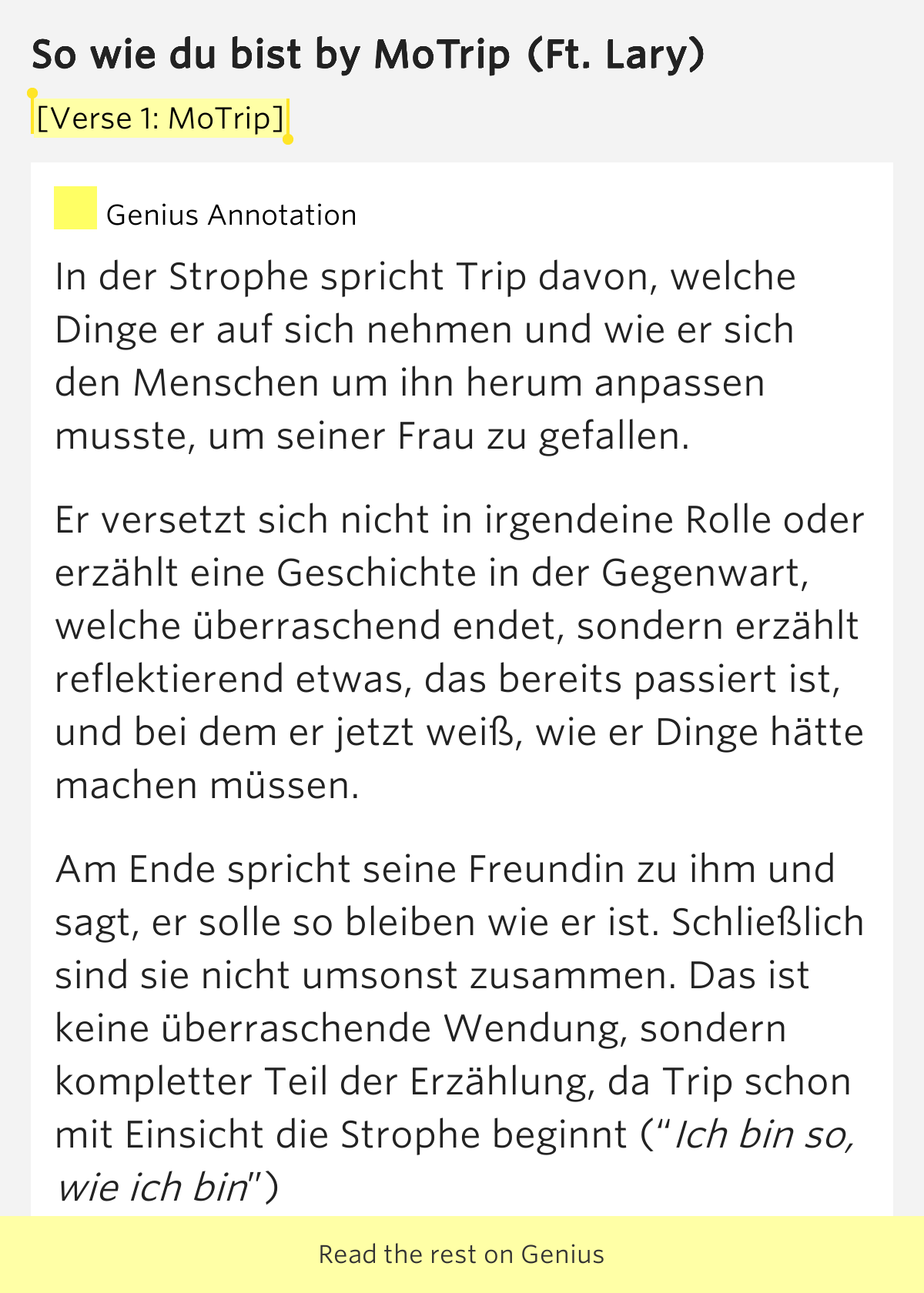 Motrip So Wie Du Bist Text