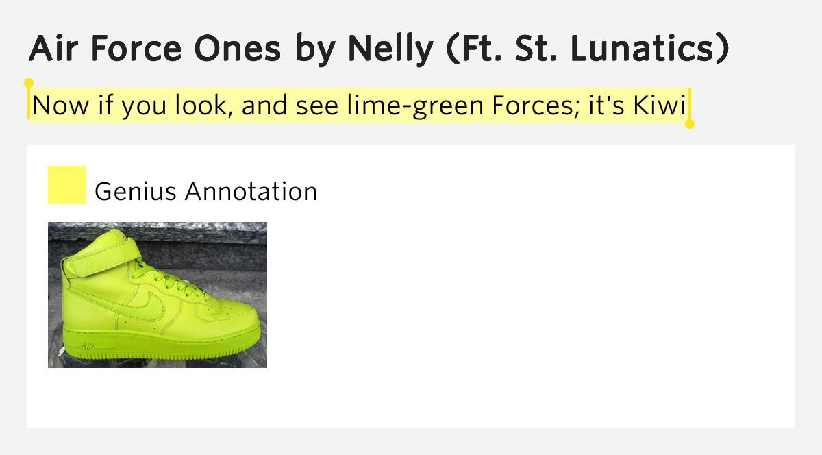 lime green air force ones