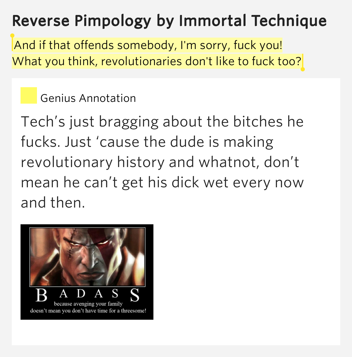 Immortal technique - fuck you lyrics