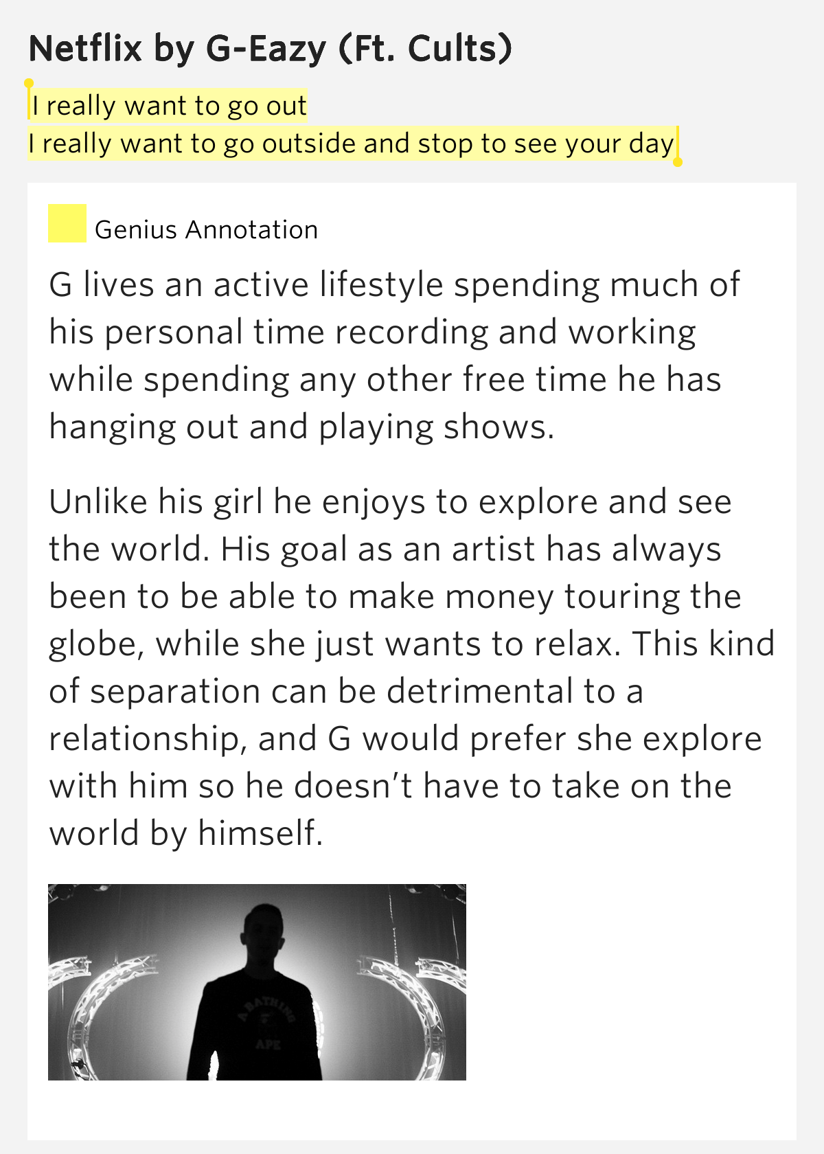 I really want to go out / I really want to go outside.. Netflix