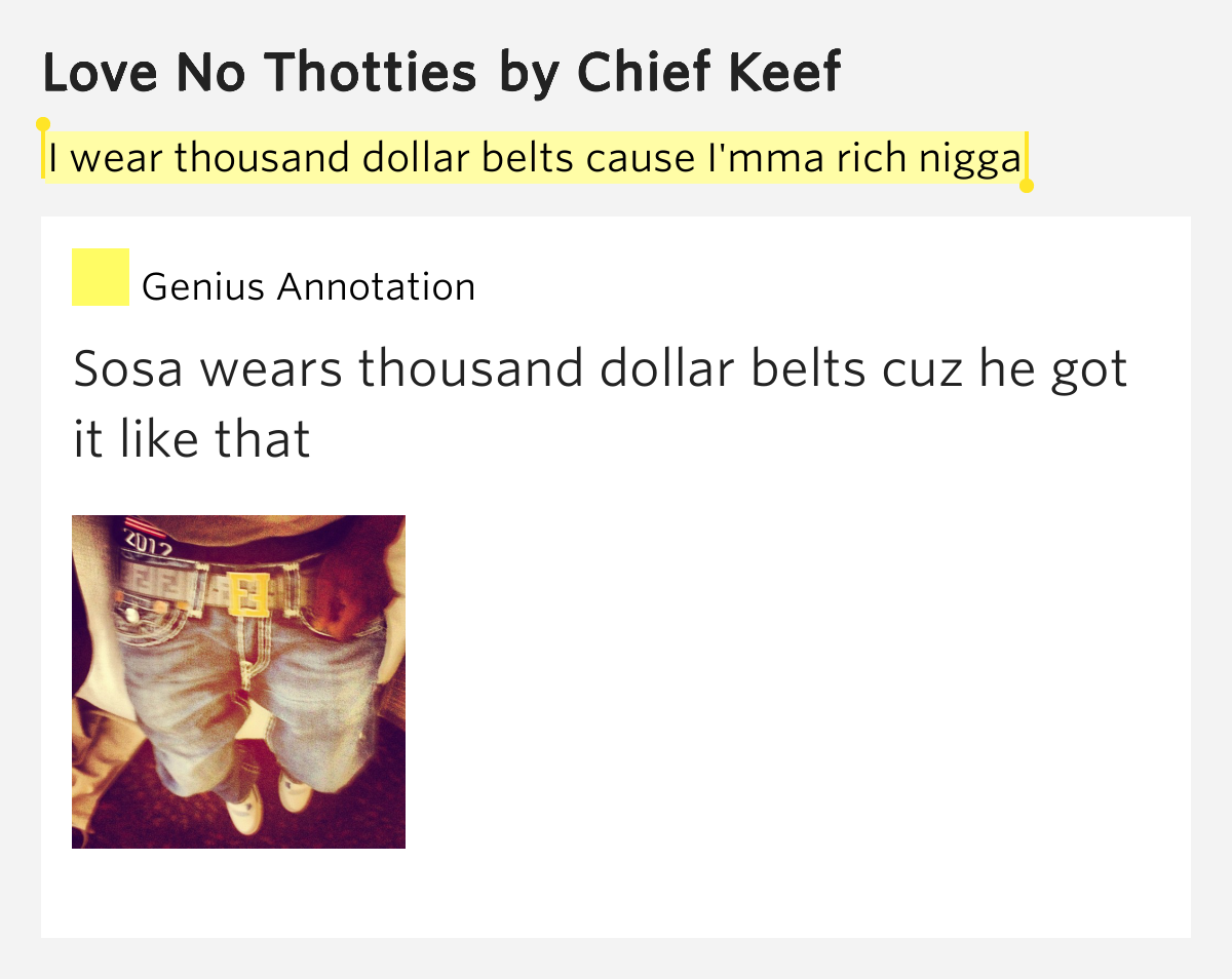Chief Keef Love No Thotties Lyrics