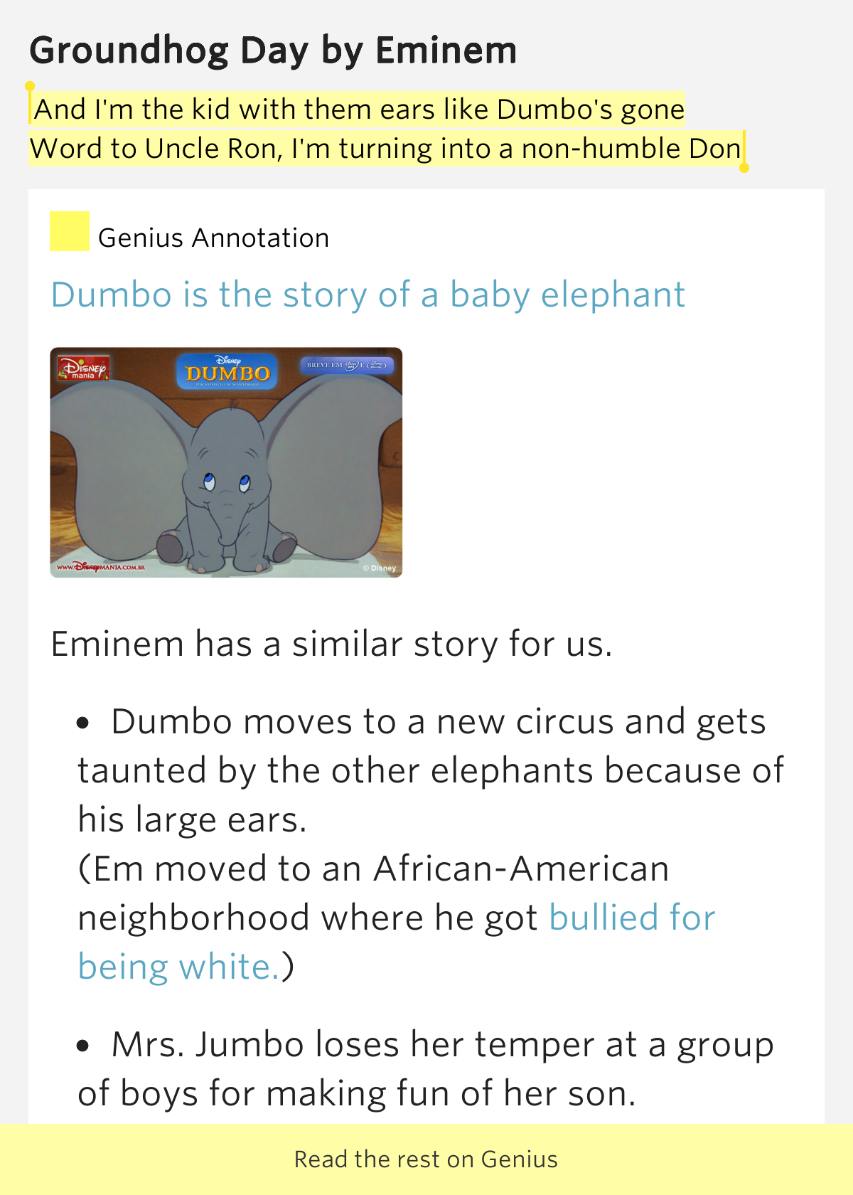 groundhog day meaning eminem and i m the kid with them ears like dumbo s groundhog day meaning eminem and i m the kid with them ears like dumbo s