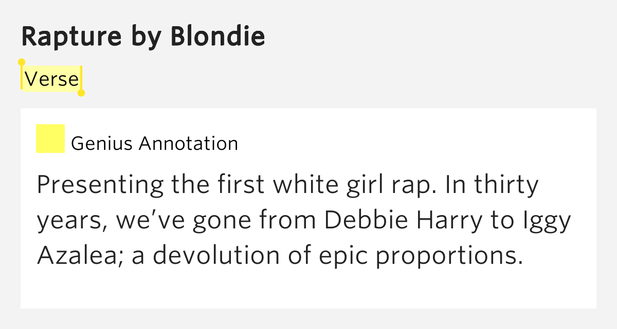 meaning rap verse Rapture Verse Meaning â Lyrics