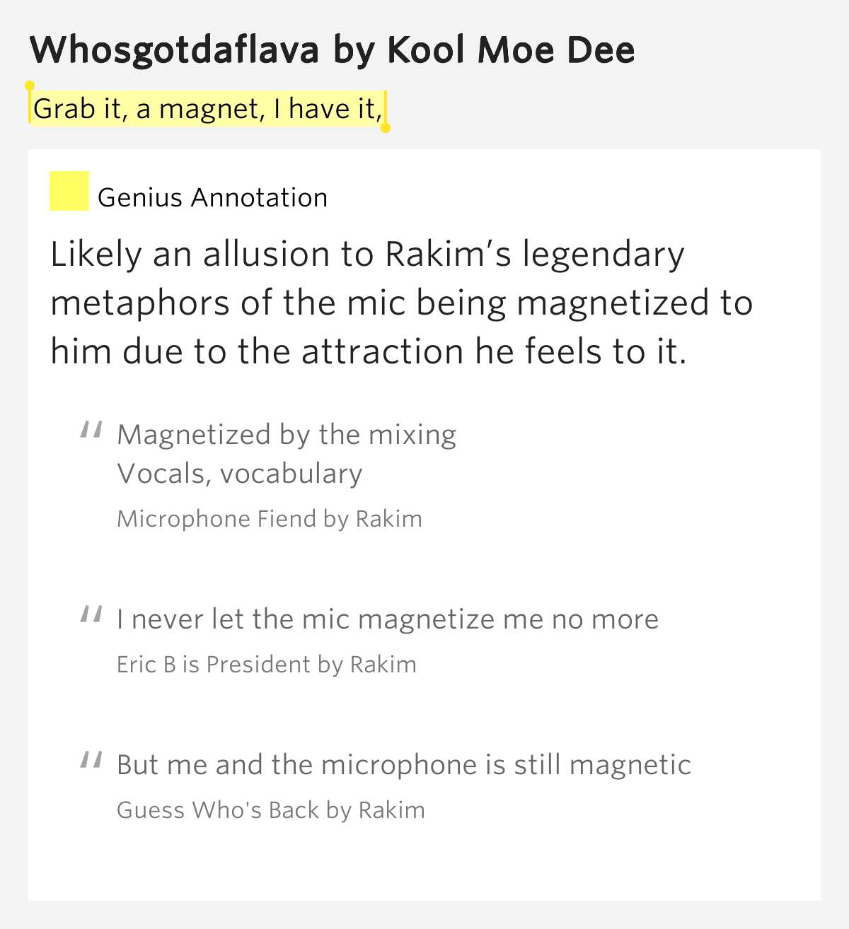 Grab it, a I have it, Whosgotdaflava Lyrics Meaning