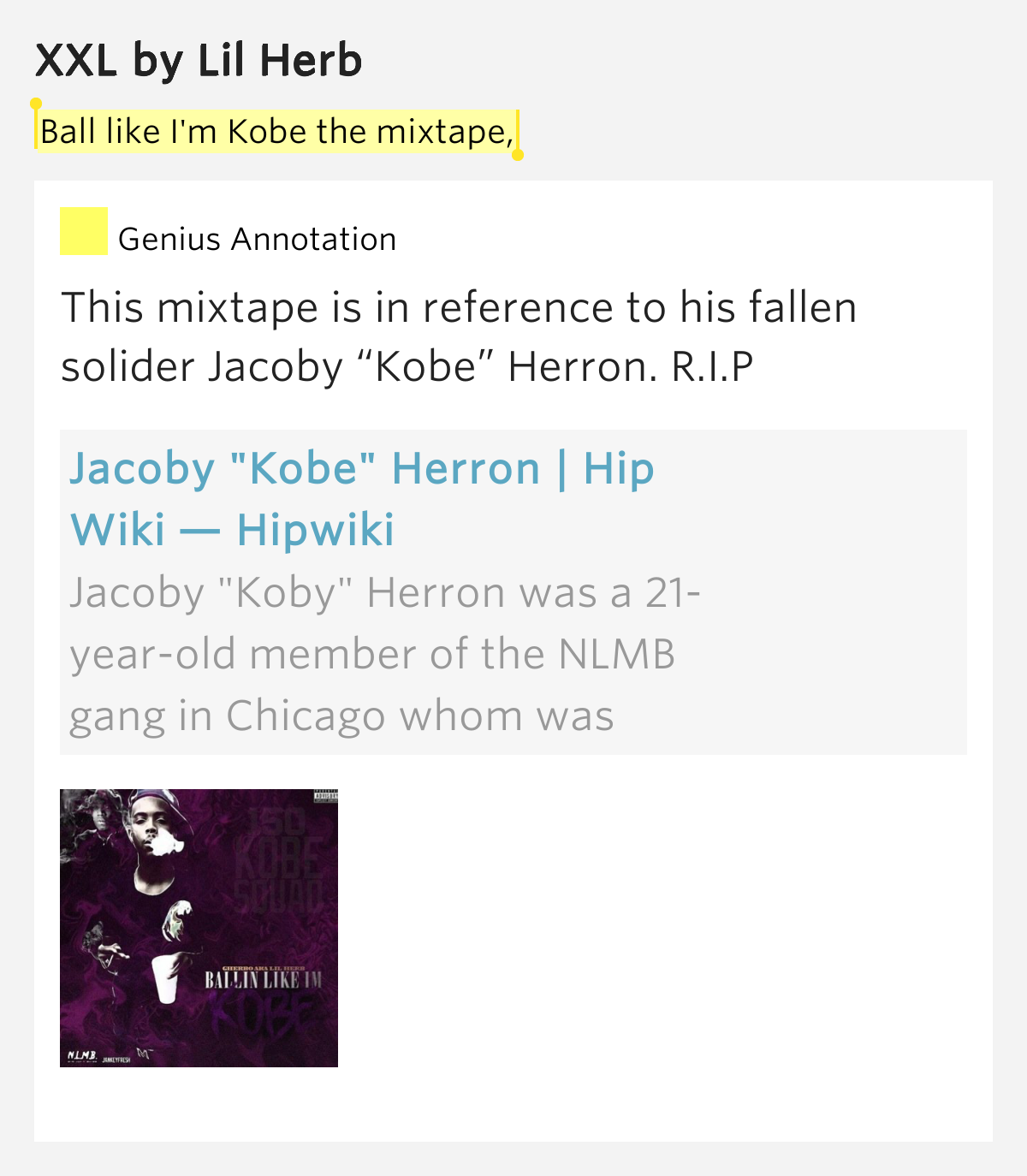 Lil Herb Ball Like Im Kobe Download Portlandcrack S Diary