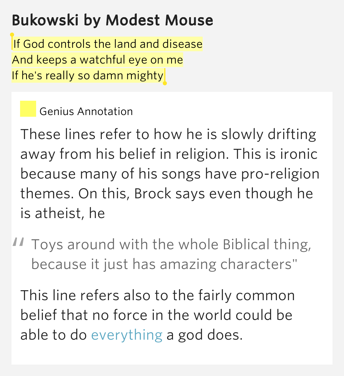 Alvaro spank archive Asshole modest mouse lyrics