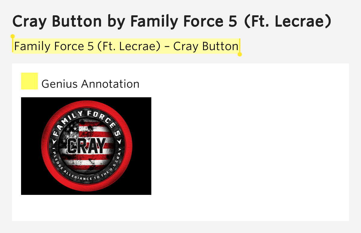 Cray Button Cray Button Lyrics Meaning