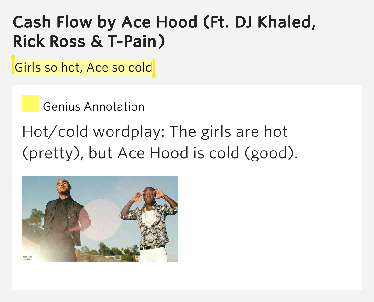 Girls So Hot Ace So Cold Cash Flow By Ace Hood