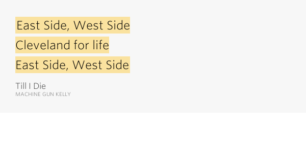 Eastside To The Westside Lyrics