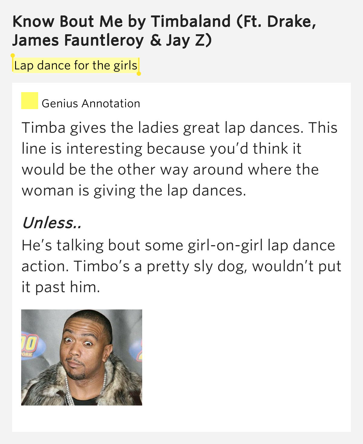 Lap dance for the girls Know Bout Me Lyrics Meaning