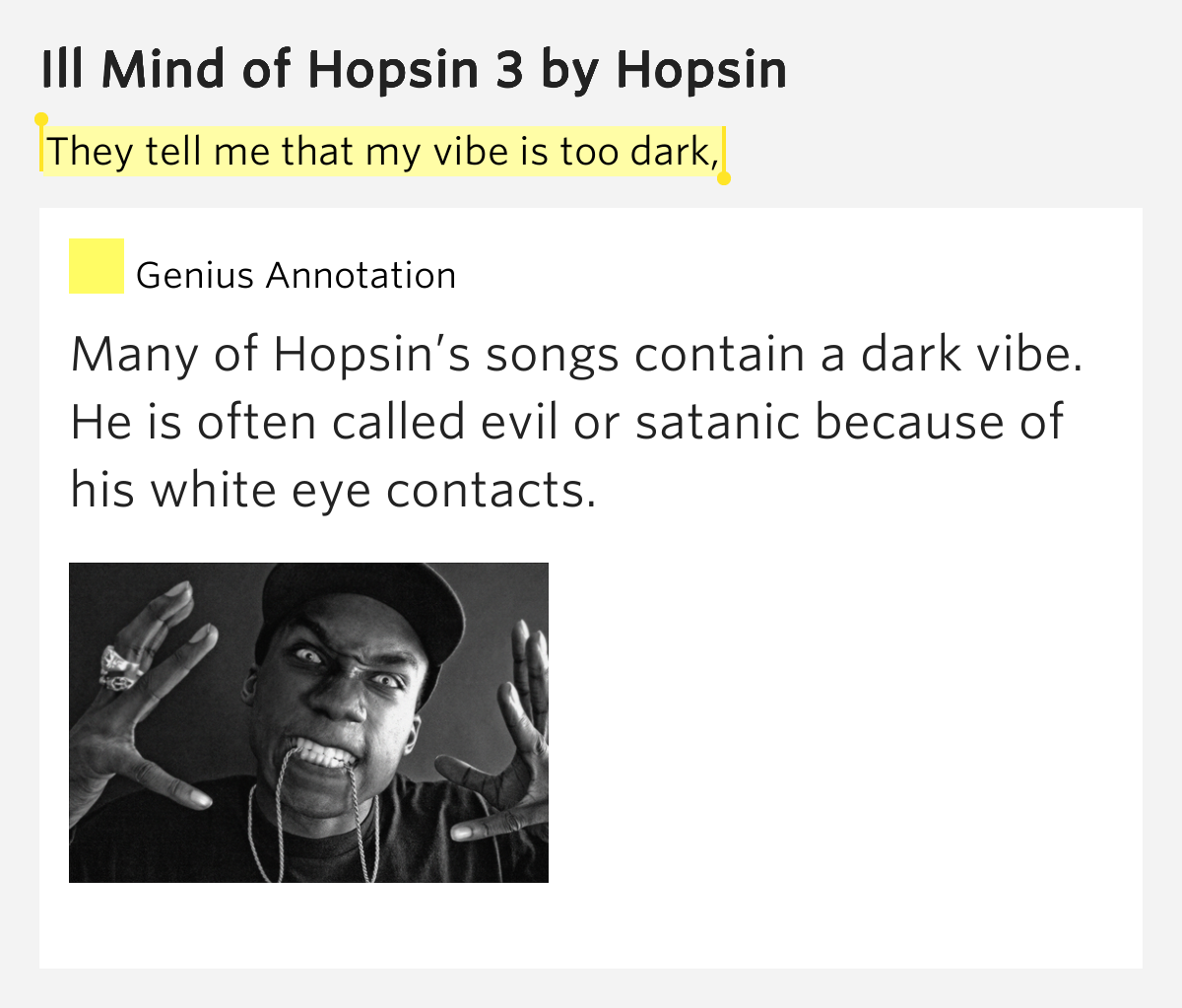 Hopsin Ill Mind Of Hopsin 9 Lyrics