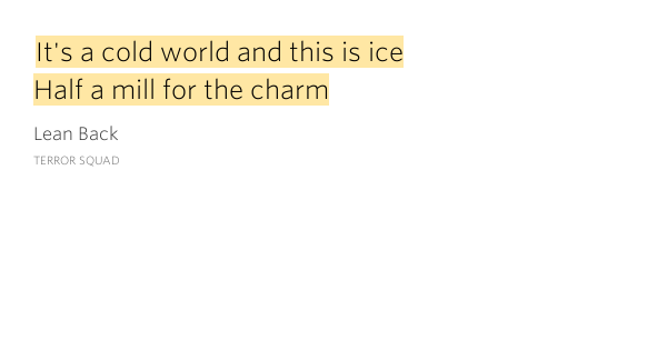Terror Squad Lean Back Lyrics