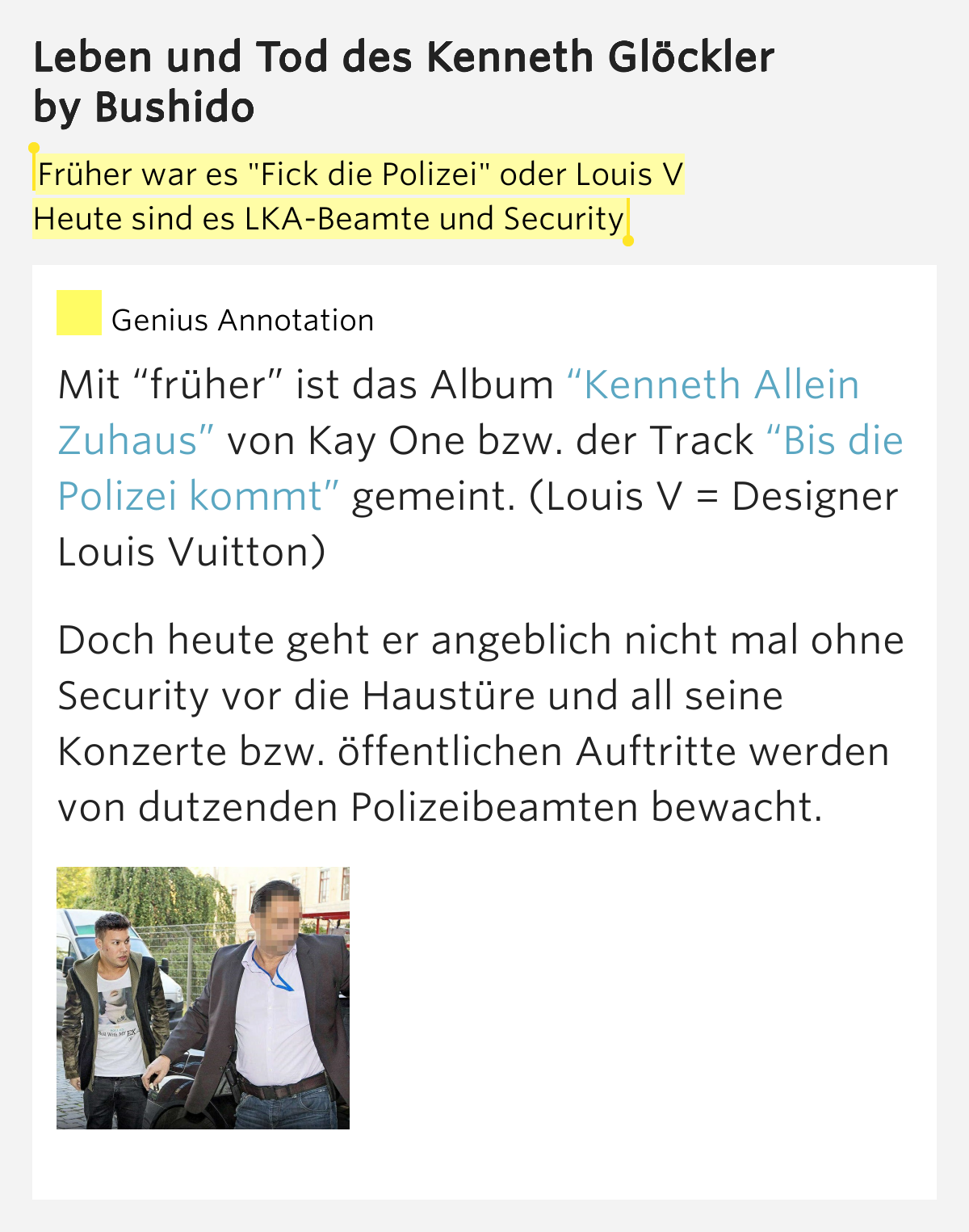 Leben Und Tod Des Kenneth Glöckler Lyrics