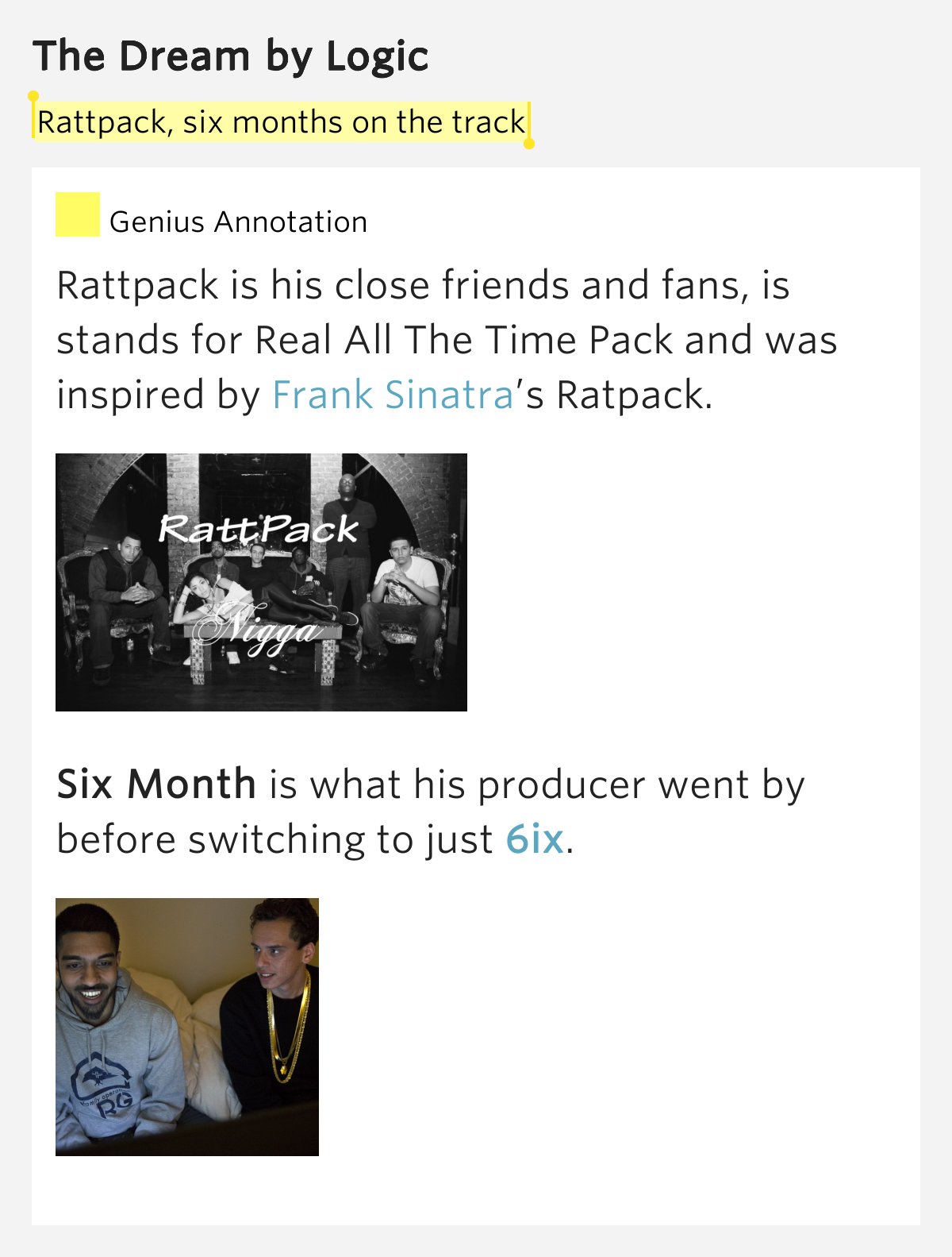 Rattpack, six months on the track The Dream by Logic