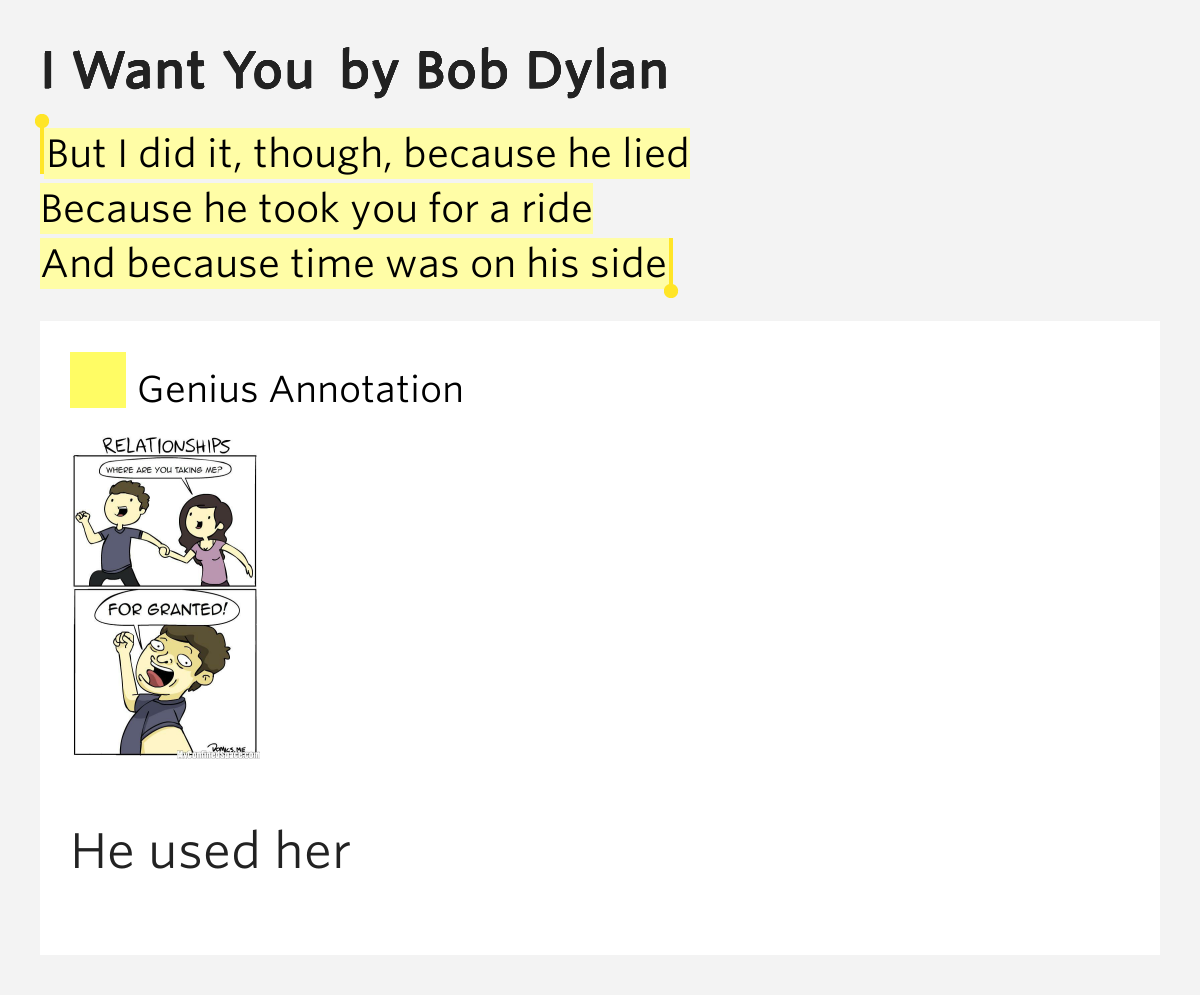 Because I Want You Lyrics