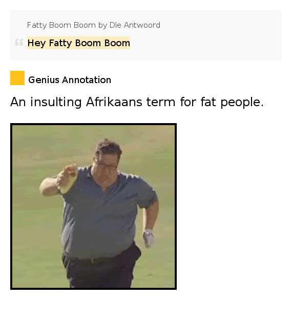 Hey Fatty Boom Boom Fatty Boom Boom by Die Antwoord