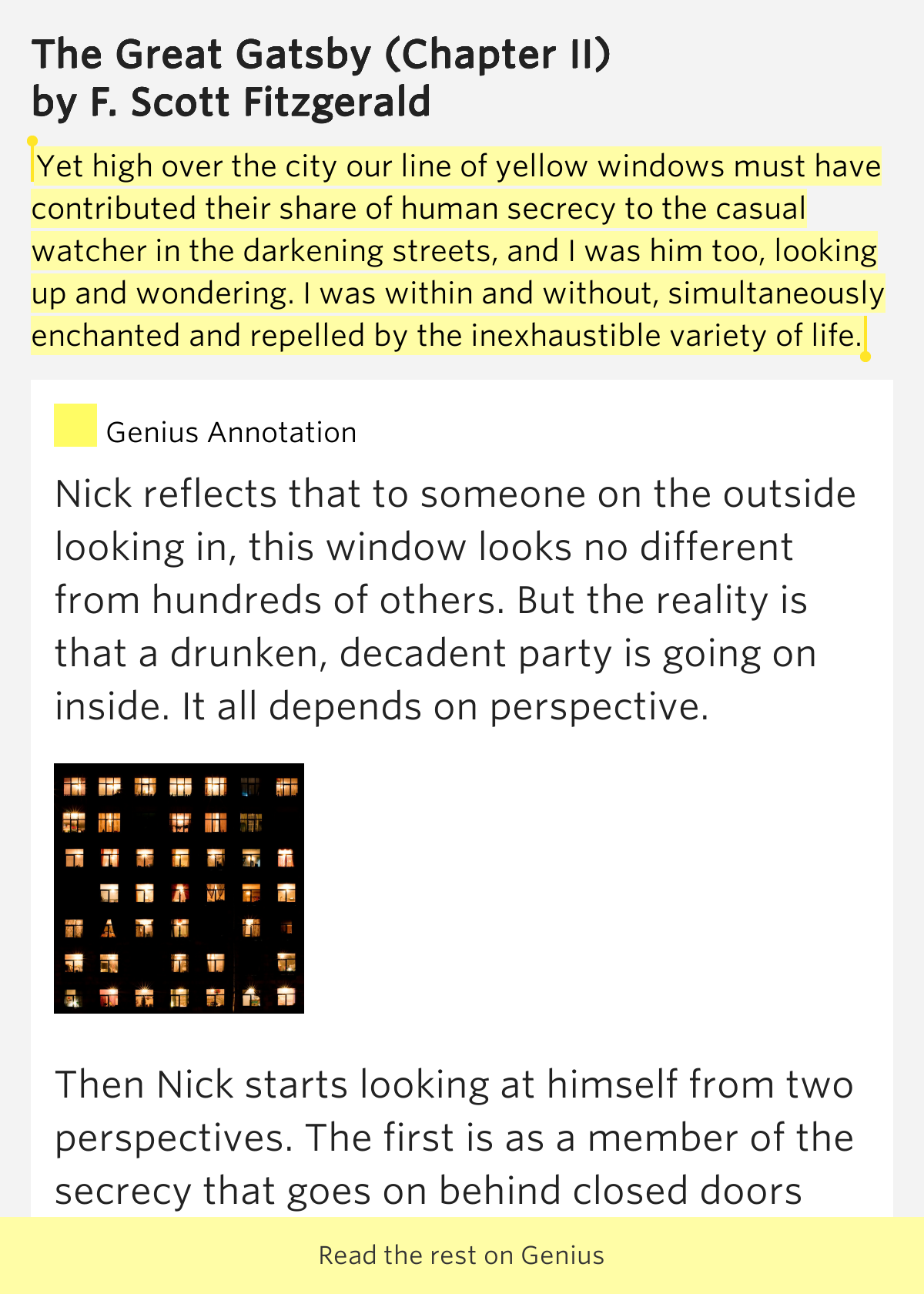 The Great Gatsby Chapter 2 Summary