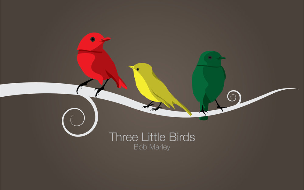 three little birds put your records on lyrics