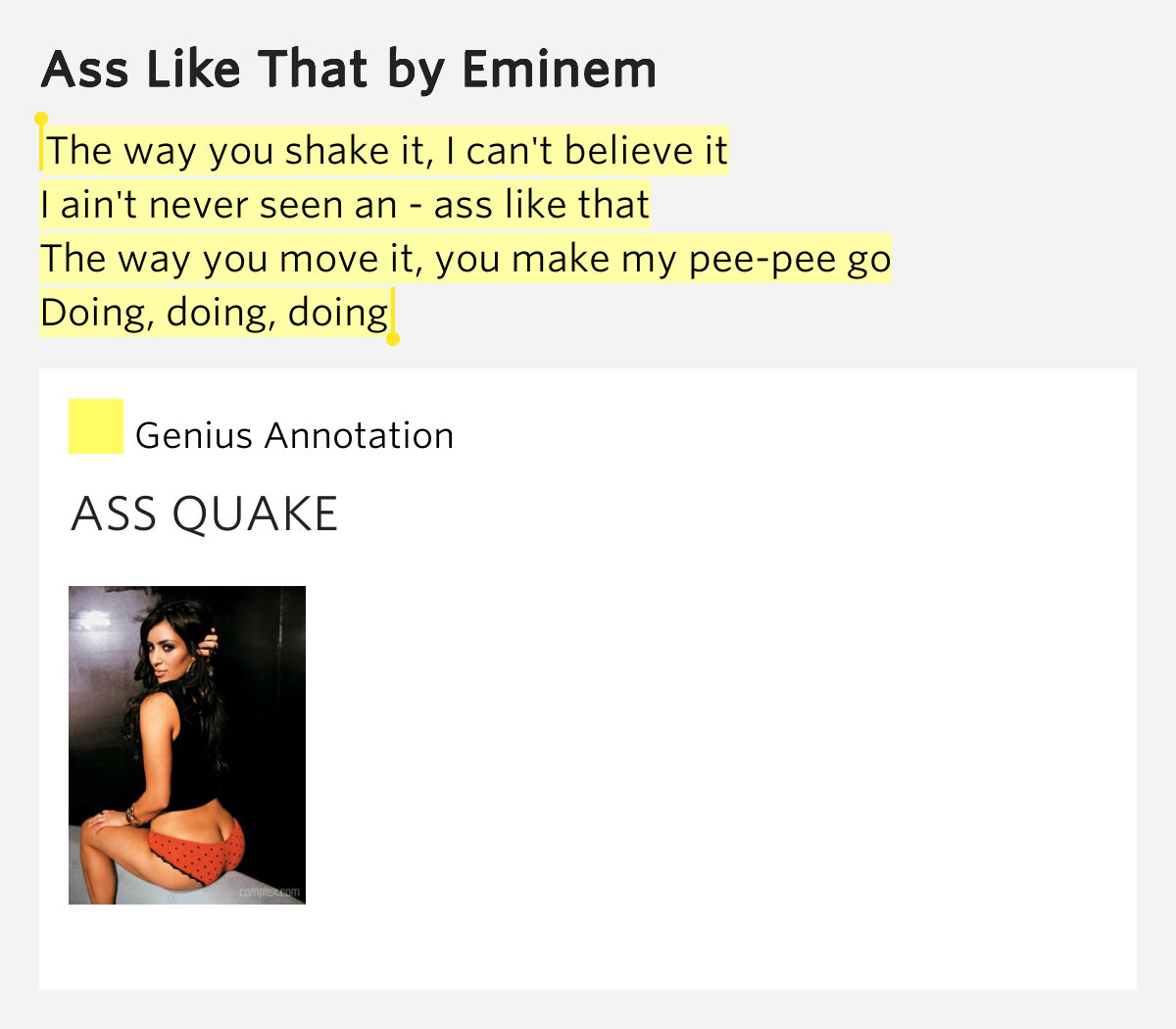 Eminem Never Seen An Ass Like That 55