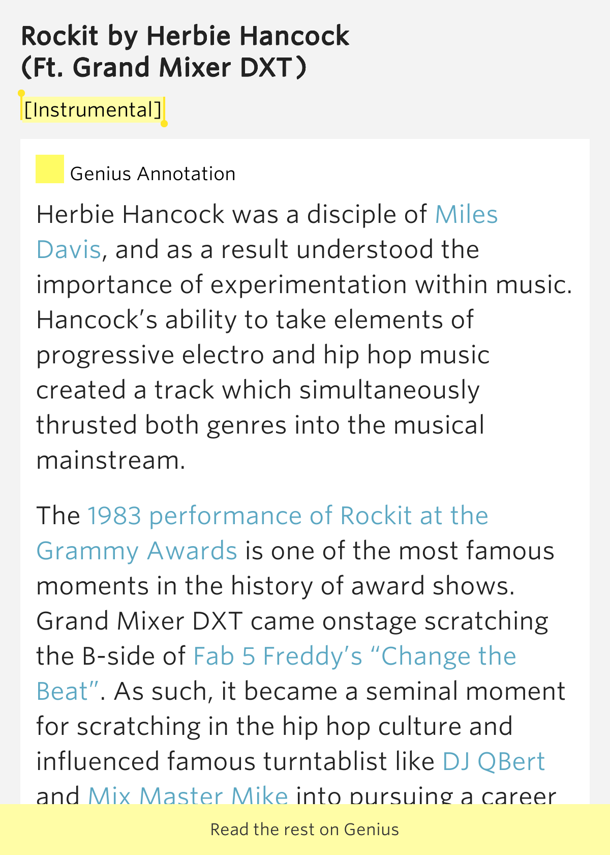 [Instrumental] Rockit by Herbie Hancock