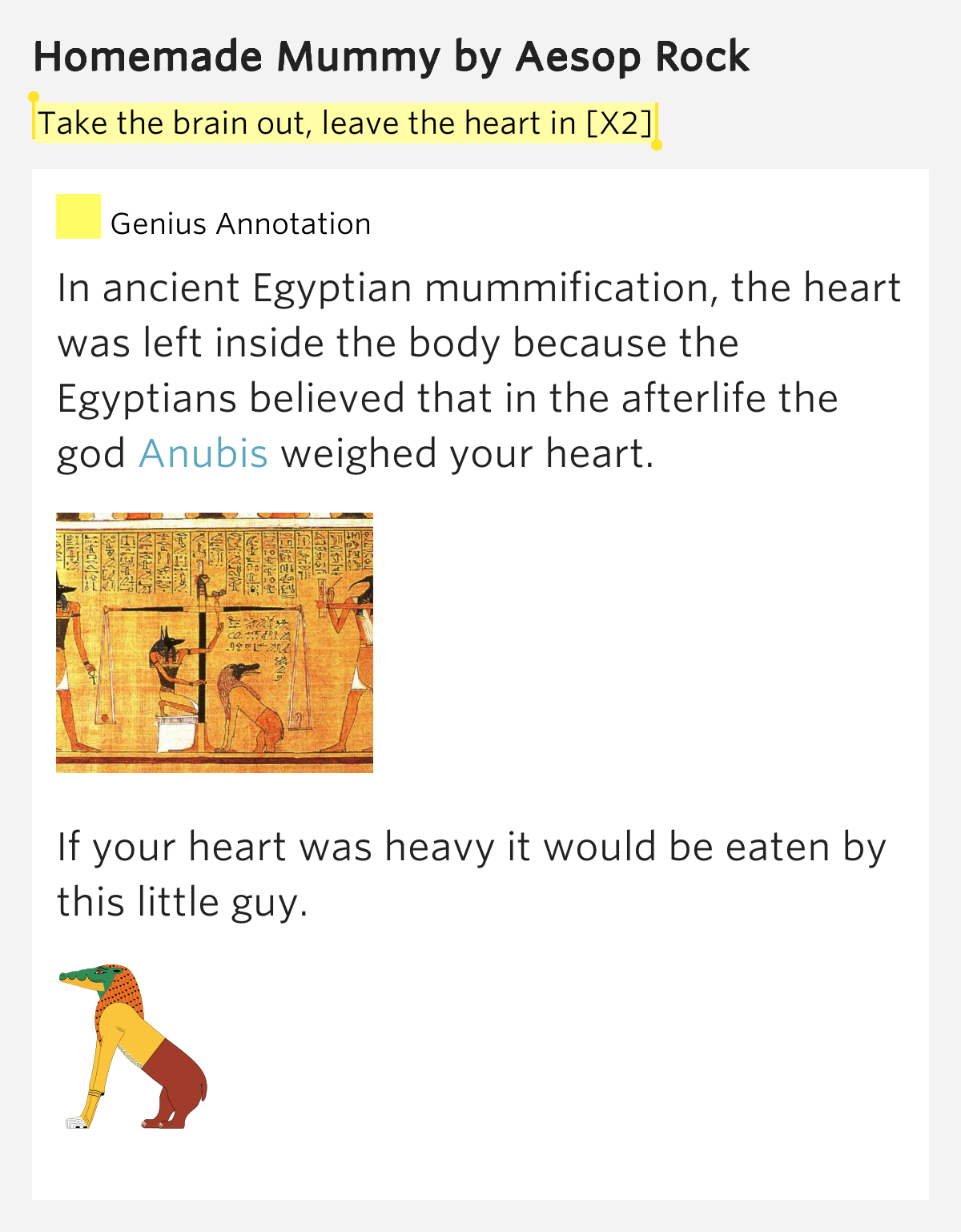 Take the brain out, leave the heart in [X2] Homemade Mummy