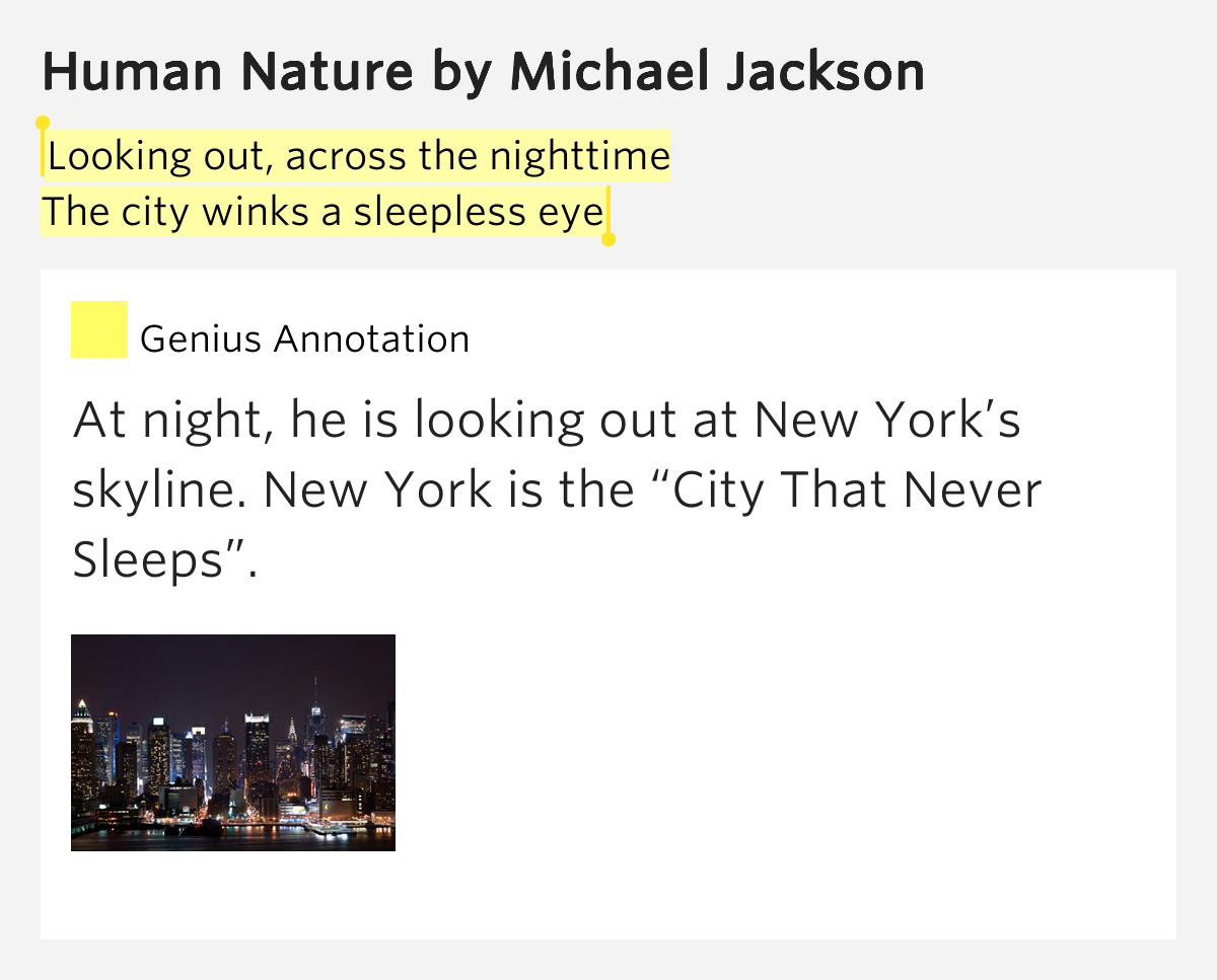 Human Nature Michael Jackson Lyrics Meaning Human Nature Michael Jackson Lyrics Meaning