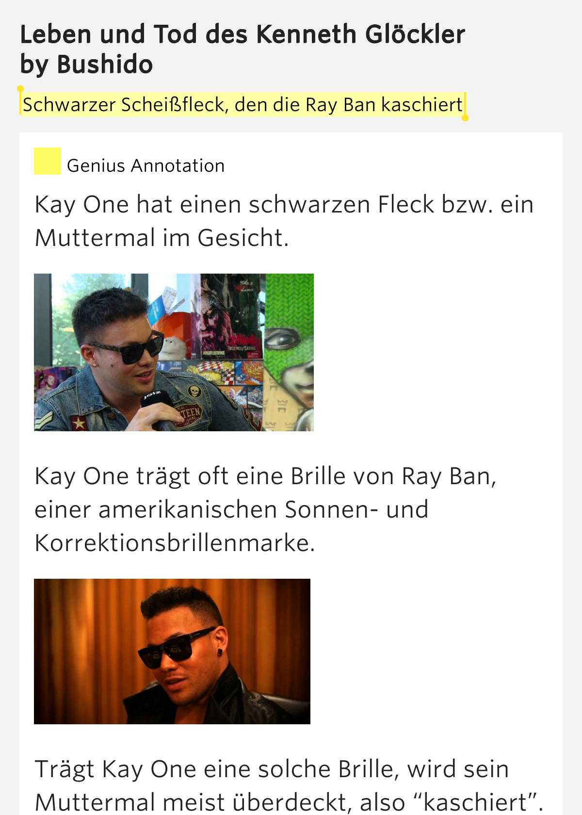 Leben Und Tod Des Kenneth Glöckler Lyrics