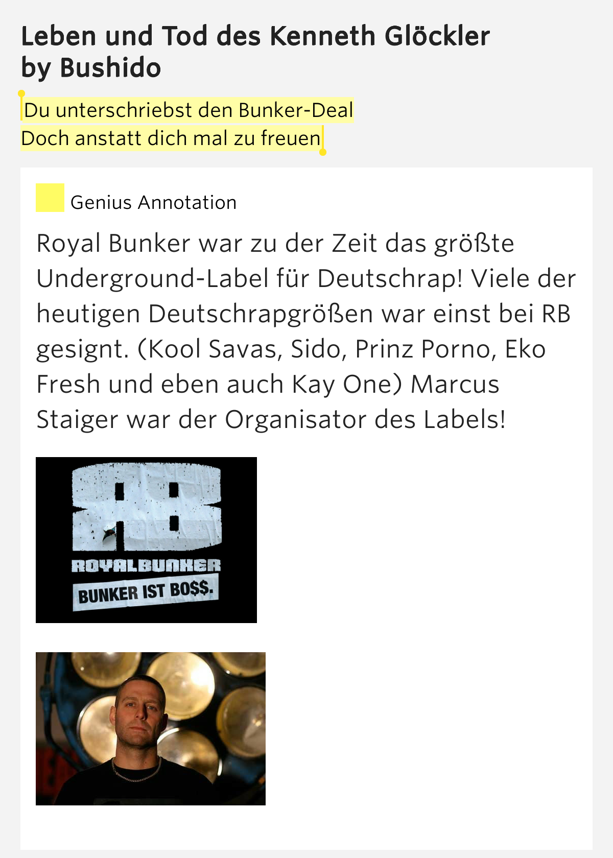 Bushido Leben Und Tod Des Kenneth Glöckler Text
