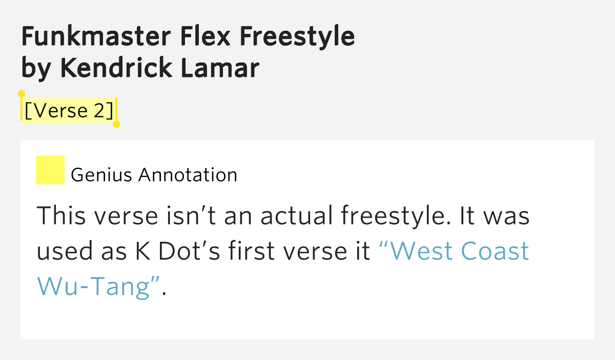[Verse 2] Funkmaster Flex Freestyle Lyrics Meaning