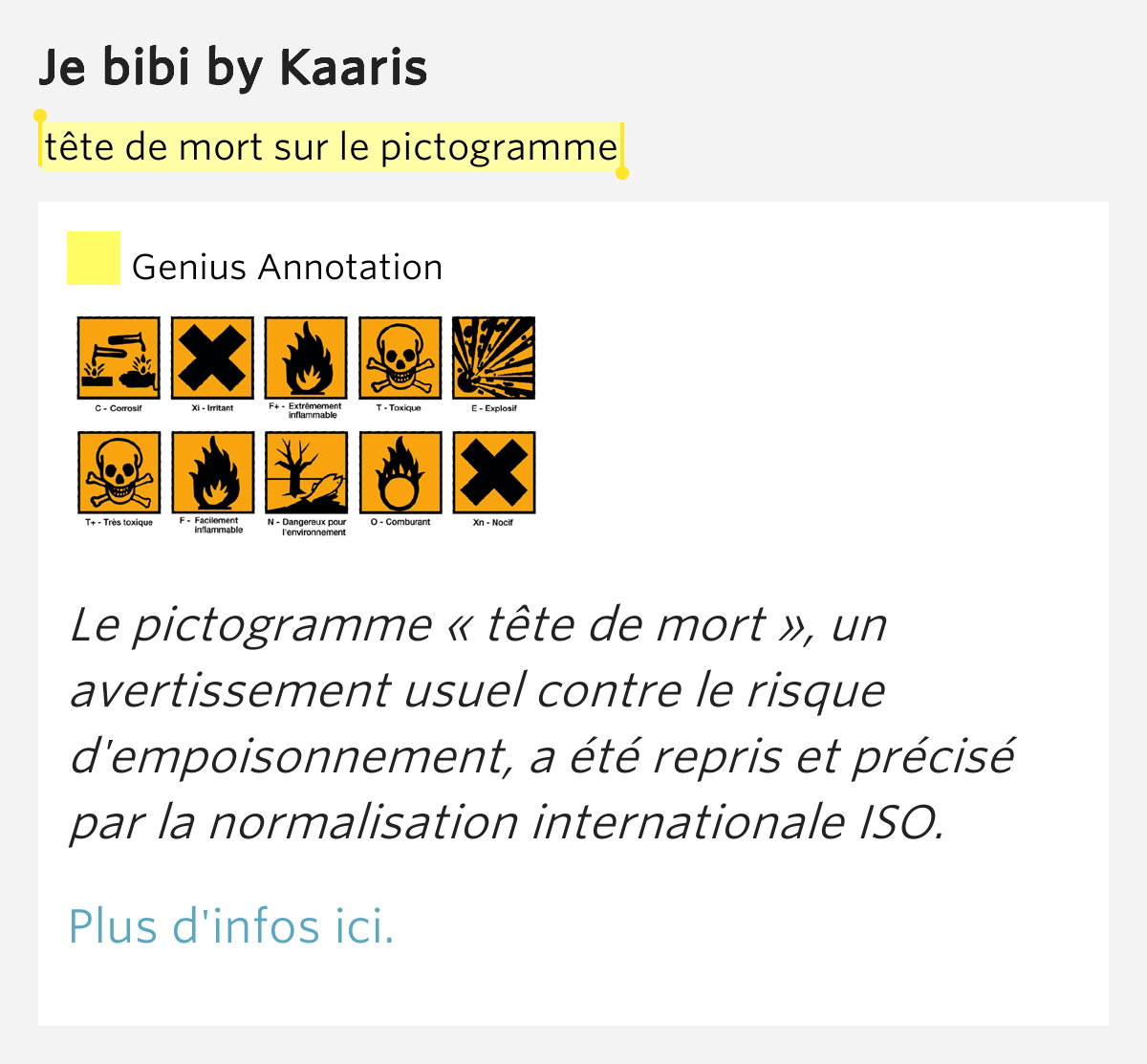 Tête de mort sur le pictogramme Je bibi by Kaaris Tête de mort sur le pictogramme Je bibi by Kaaris