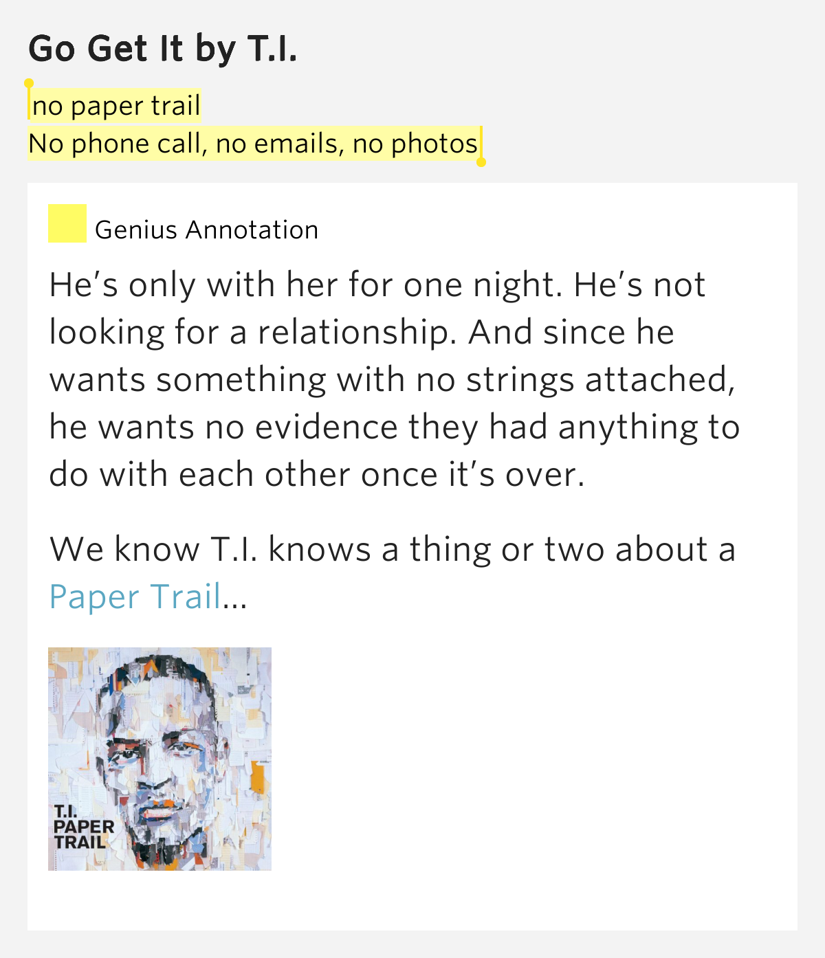 No thesis meaning image