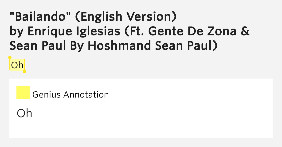 Enrique Iglesias Bailando English Version Lyrics